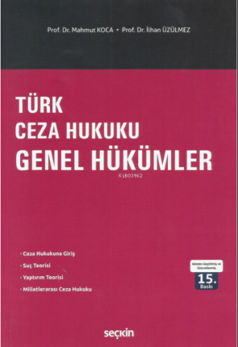 Türk Ceza Hukuku Genel Hükümler