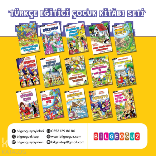 Türkçe Eğitici Çocuk Kitabı Seti (15 Kitap)