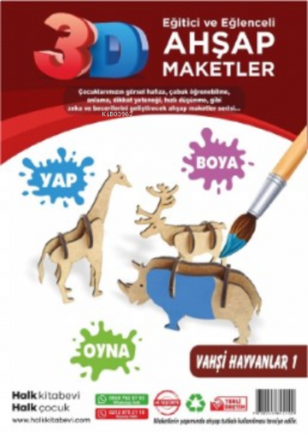 Vahşi Hayvanları - 1;Ahşap Maket