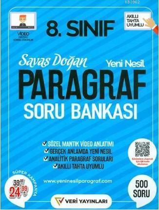 Veri Yayınevi 8.Sınıf LGS Paragraf Soru Bankası