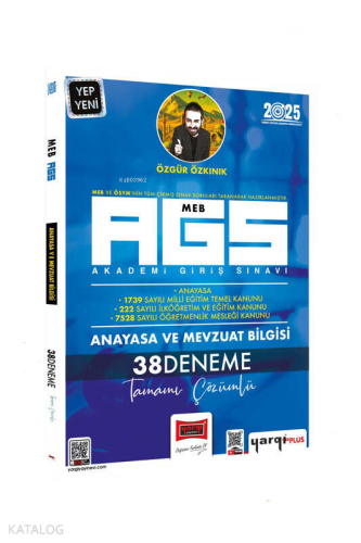 Yargı Yayınları 2025 MEB-AGS Anayasa ve Mevzuat Bilgisi Tamamı Çözümlü 38 Deneme