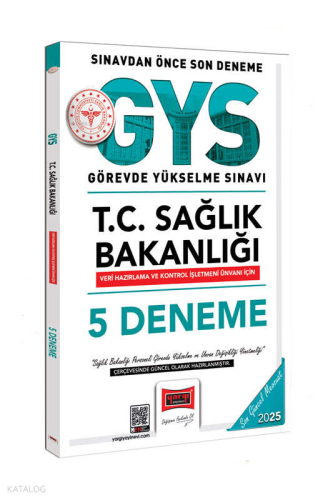 Yargı Yayınları 2025 T.C Sağlık Bakanlığı Veri Hazırlama ve Kontrol İşletmeni Ünvanı İçin 5 Deneme