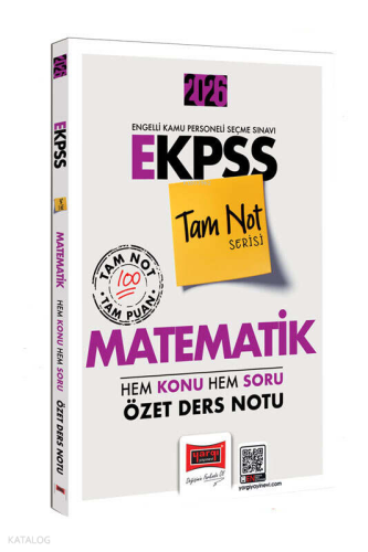 Yargı Yayınları 2026 E-KPSS Tam Not Serisi Matematik Hem Konu Hem Soru Özet Ders Notu