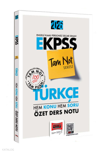 Yargı Yayınları 2026 E-KPSS Tam Not Serisi Türkçe Hem Konu Hem Soru Özet Ders Notu