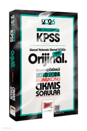 Yargı Yayınları 2026 KPSS Lise-Ortaöğretim GK-GY Orijinal 2010-2024 Konu Konu Çıkmış Sorular
