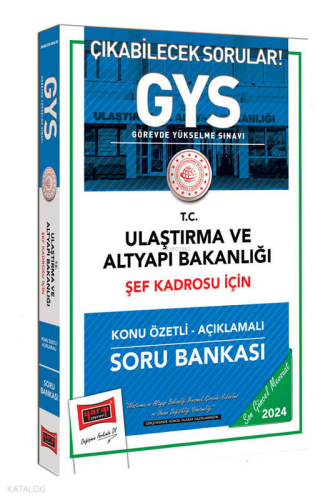 Yargı Yayınları GYS Ulaştırma ve Altyapı Bakanlığı Şef Kadrosu İçin Konu Özetli Açıklamalı Soru Bankası