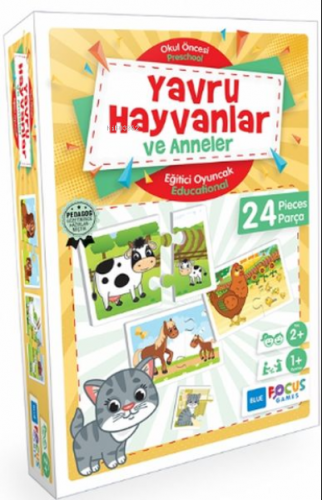 Yavru Hayvanlar ve Anneler Eğitici Oyunlar 24 Parça