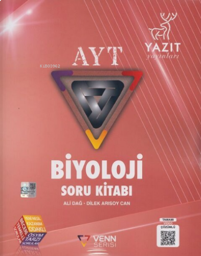 Yazıt Venn Serisi Yks Ayt Biyoloji Soru Kitabı *Yeni*