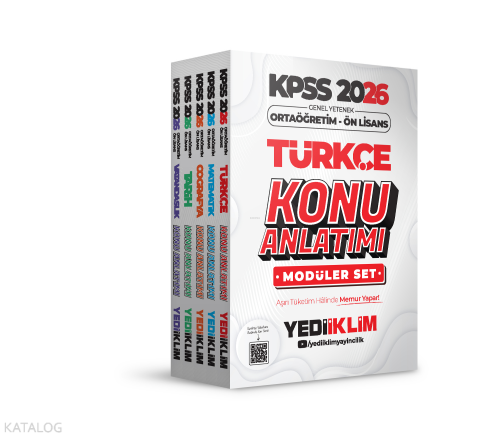 Yediiklim Yayıncılık 2026 KPSS Ortaöğretim Ön Lisans Genel Yetenek Konu Anlatımı Modüler Set
