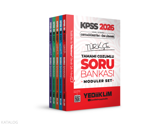 Yediiklim Yayıncılık 2026 KPSS Ortaöğretim Ön Lisans Genel Yetenek Tamamı Çözümlü Soru Bankası Modüler Set