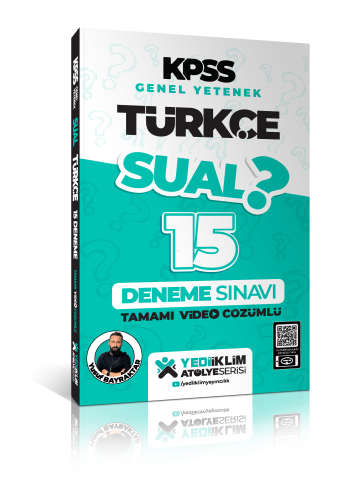 Yediiklim Yayıncılık KPSS Genel Yetenek Sual Türkçe Tamamı Video Çözümlü 15 Deneme