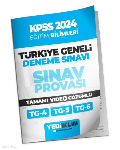 Yediiklim Yayıncılık KPSS Türkiye Geneli Eğitim Bilimleri ( 4-5-6 ) Deneme Sınavları Tamamı Video Çözümlü
