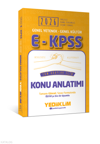 Yediiklim Yayınları 2026 E - KPSS Genel Yetenek Genel Kültür Tüm Adaylar İçin Konu Anlatımı